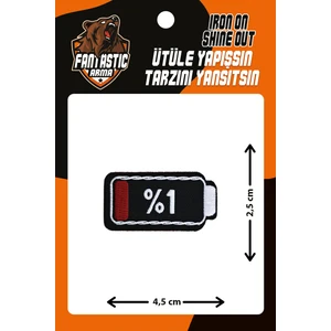 Ütü Ile Yapışan Dokuma Arma Patch, Düşük Pil Batarya