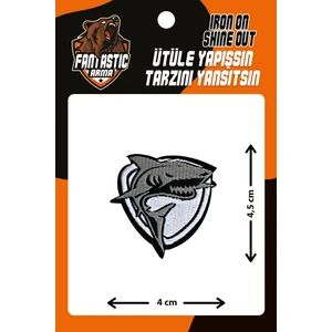 Ütü Ile Yapışan Polyester Dokuma Arma Köpekbalığı Desenli Kolay Uygulama