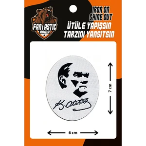 Ütü Ile Yapışan Dokuma Arma Atatürk, Atatürk Silüeti Modeli