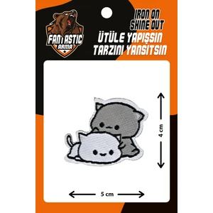 Ütü Ile Yapışan Dokuma Arma Patch, Kedi Bebek Deseni