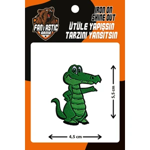 Ütü Ile Yapışan Dokuma Arma Patch, Timsah