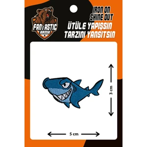 Ütü Ile Yapışan Dokuma Arma Patch, Köpekbalığı/shark
