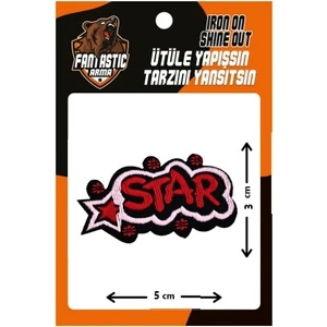 10'lu Paket Ütü Ile Yapışan Dokuma Arma Patch Yama Star Modeli
