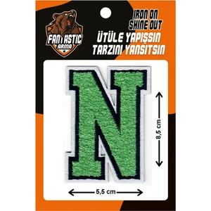 Ütü Ile Yapışan Dokuma Peluş, Kolej, Punch, Harf, Yeşil, N Arma Modeli