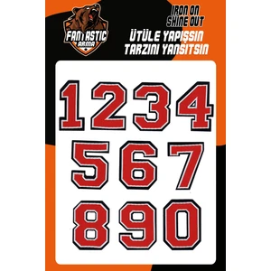 Ütü Ile Yapışan Dokuma Arma Seti Patch Yama Rakam, Renkli Sayılar Modeli