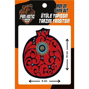 Ütü Ile Yapışan Dokuma Arma, Ev Tekstili, Kırmızı, Nar Modeli