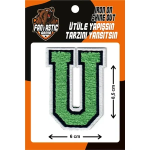 Ütü Ile Yapışan Dokuma Peluş, Kolej, Punch, Harf, Yeşil, U Arma Modeli