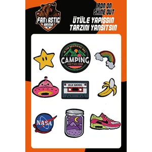 Ütü Ile Yapışan Dokuma Arma Seti Patch Nasa, Campıng,  Max Modeli