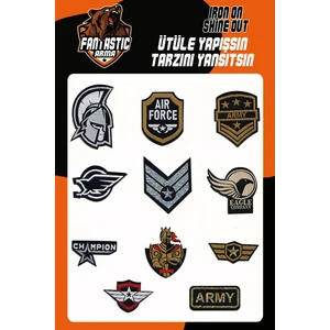 Ütü Ile Yapışan Dokuma Arma Seti Patch Yama Army, Asker, Rütbe Modeli