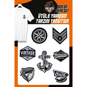 Ütü Ile Yapışan Dokuma Arma Seti Patch Yama Denizci/beach Modeli