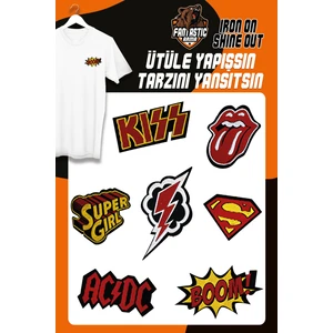 Ütü Ile Yapışan Dokuma Arma Seti Patch Yama Superman Modeli