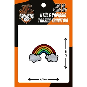 10'lu Paket Ütü Ile Yapışan Dokuma Arma Patch Yama Gökkuşağı Modeli