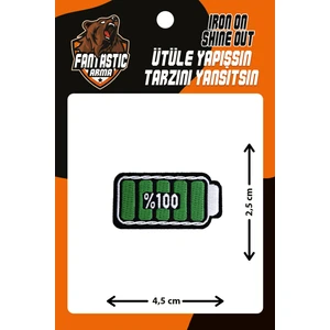 Ütü Ile Yapışan Dokuma Arma Patch, Dolu Pil Batarya