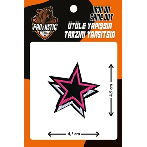 Ütü Ile Yapışan Dokuma Arma Patch, Çift Yıldız