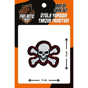 Ütü Ile Yapışan Dokuma Arma Patch, Kuru Kafa