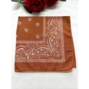 Als Accessories Kiremit Rengi  Etnik Desenli %100 Koton Bandana