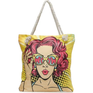 Popart Plj 3fx Sarı Kadın Plaj Çantası