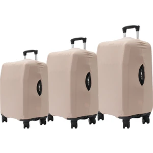 My Saraciye Valiz Kılıfı, Bavul Kılıfı Büyük, Orta, Kabin Boy Kılıf Seti, My Kum Bej