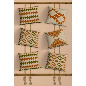 Belle Benoit 6'lı Çift Tarafı Dijital Baskılı Hediyelik, Dekoratif, Koltuk Yastık Kılıfı, Kırlent Kılıfı Seti