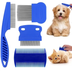 4'lü Kedi Köpek Bit ve Pire Tarağı 4 Lü Set Ince Tüy Tarama