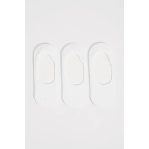 Katia & Bony Kadın 3'lü Paket Basic Görünmez Babet Çorap Beyaz/Beyaz/Beyaz