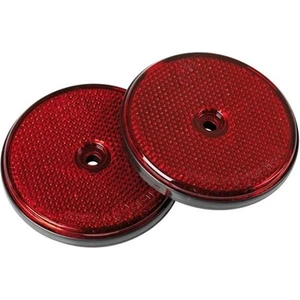 E11 Belgeli Kırmızı Vidalı 65MM Yuvarlak Reflektör 20525