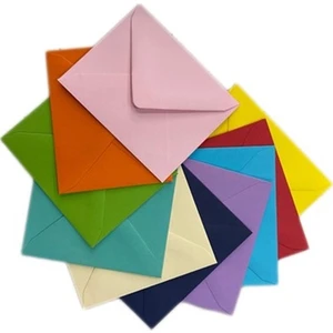 Renkli Zarf 10 Lu Küçük 7x9 cm