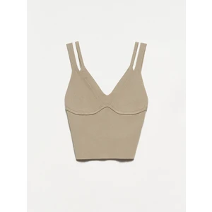 10335 Çift Askılı Triko Atlet-Vizon