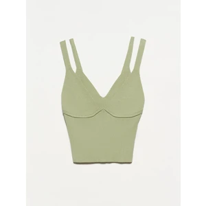 10335 Çift Askılı Triko Atlet-Açık Haki