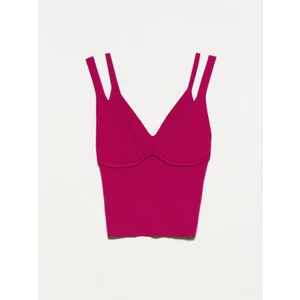 10335 Çift Askılı Triko Atlet-Ahududu