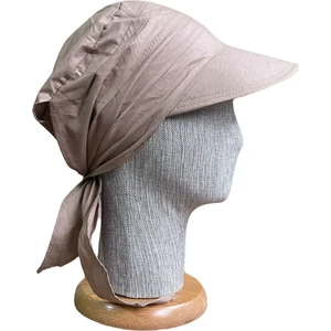 Rupen Kraft Bağlamalı Safari Kadın Şapkası  Eşarplı Şapka  Plaj Şapkası Siperli Bandana Şapka