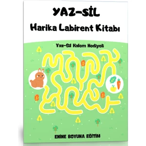 Okul Öncesi Yaz-Sil Harika Labirent Kitabı
