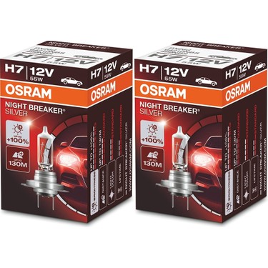 Osram Night Breaker Silver H7 %100 Fazla Işık (2 Adet) Fiyatı