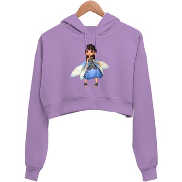 Cropped purple hoodie online