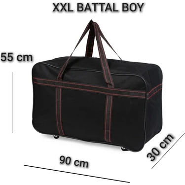 Esbuik Xxl Battal Boy Tekerlekli 90 cm Kumaş Valiz &