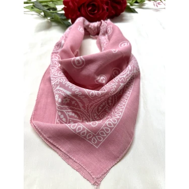 Als Accessories Pembe Renk  Etnik Desenli %100 Koton