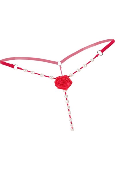 Inciler G-String Düşük Bel  Masaj Iç Çamaşırı Külot Iç Çamaşırı Kırmızı (Yurt Dışından)