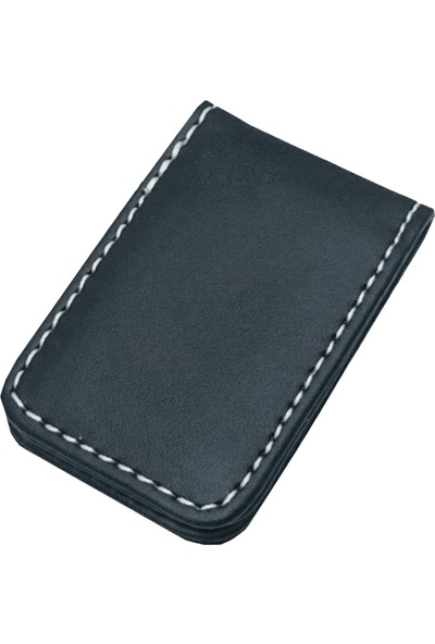 Pu Deri Manyetik Para Klip Nakit Kelepçe Kart Tutucu Cüzdan BLACK_60X41X8MM (Yurt Dışından)