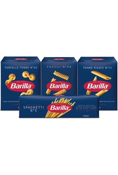 Barilla Makarna Seti 500 gr 4'lü