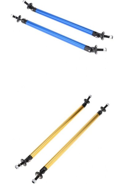 Cuticate 4 Parça Ön Tampon Dudak Ayırıcı Dikme Çubuk Destek Çubukları 200MM Altın+Mavi (Yurt Dışından)