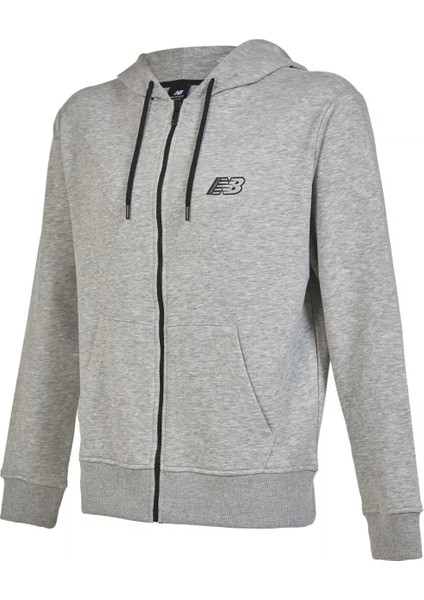 New Balance Nb Man Lifestyle Hoodie Grey Erkek Sweatshirt MNH1318-AG