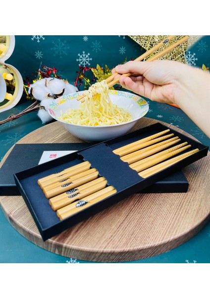 Balık Desenli Chopstick 5'li Set fiyatları