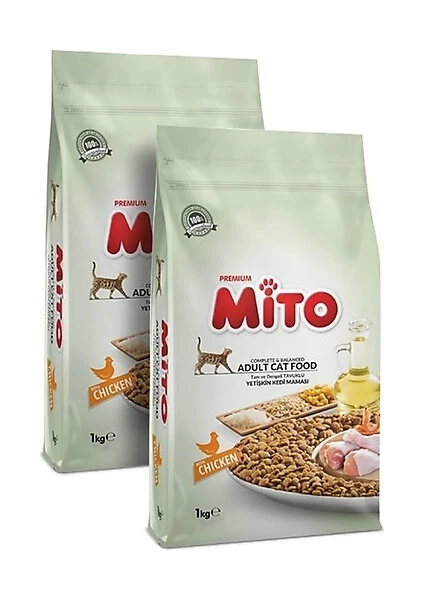 Mix Adult Cat Tavuklu ve Balıklı Renkli Taneli Yetişkin Kedi Maması 1 kg 2x Adet