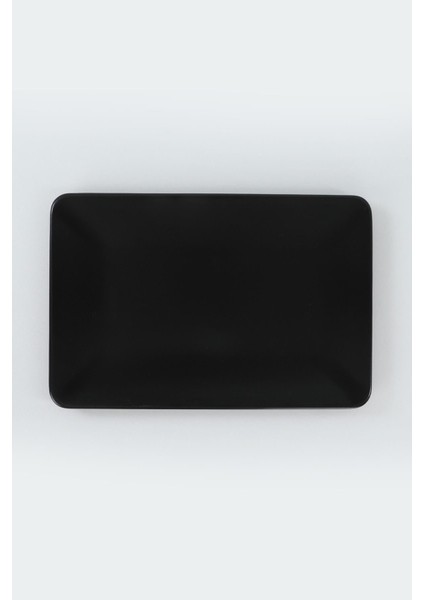 Mat Siyah Kayık Tabak 31X21 cm 2 Adet