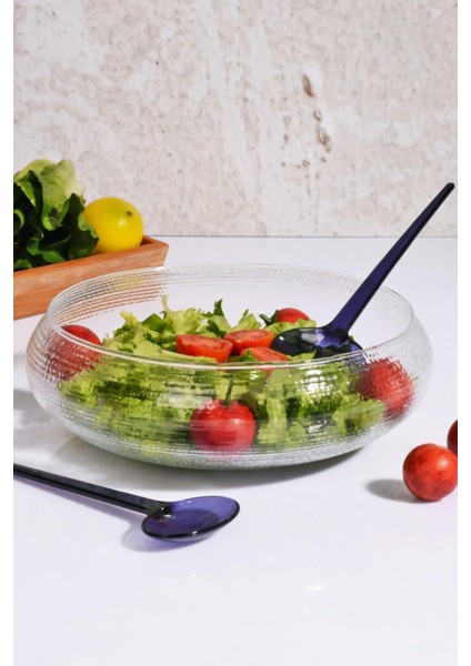 Kitchen Box California Dizayn Büyük Cam Salata Kasesi