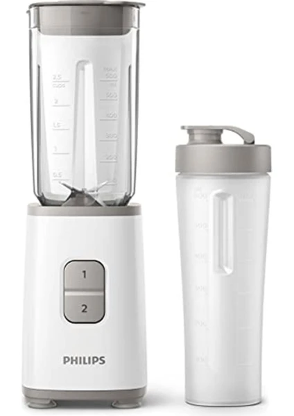 HR2602/00 Daily Collection Smoothie Mini Blender, 350 Watt, 600 Ml, Beyaz