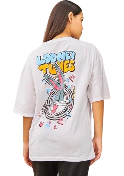 Unisex Looney Tunes Baskılı Oversize Tshirt