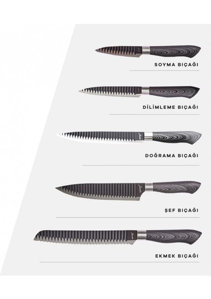Viva 5 Parça Bıçak Seti modelleri