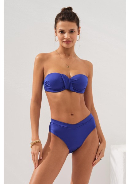 Clarke Kaplı Straplez Bikini Sax 231231