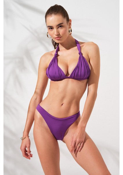 Dudi Kaplı Üçgen Bikini Mor 231224 fiyatları